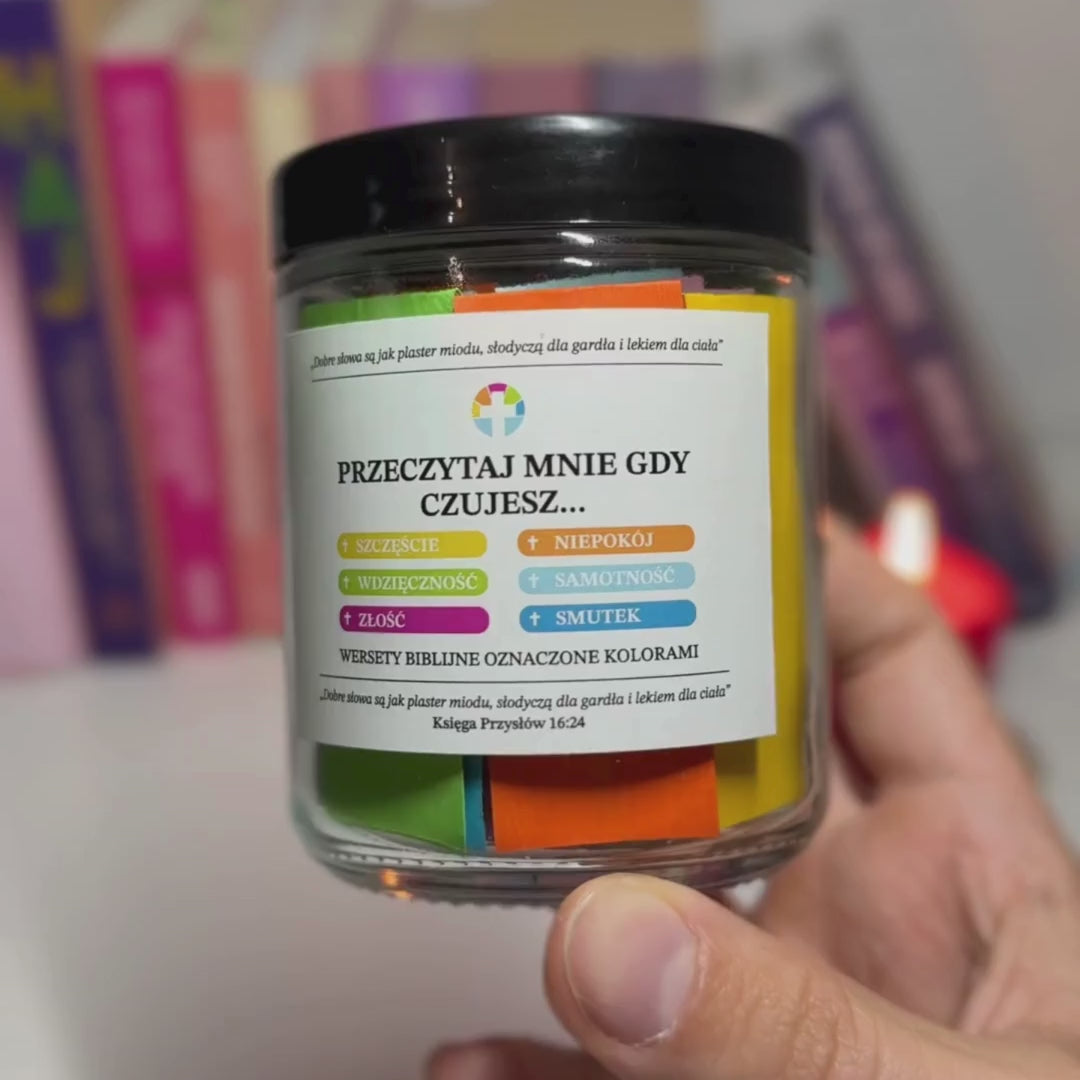 sloik z cytatami biblijnymi